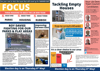 Darwen East Focus Leaflet April 2021